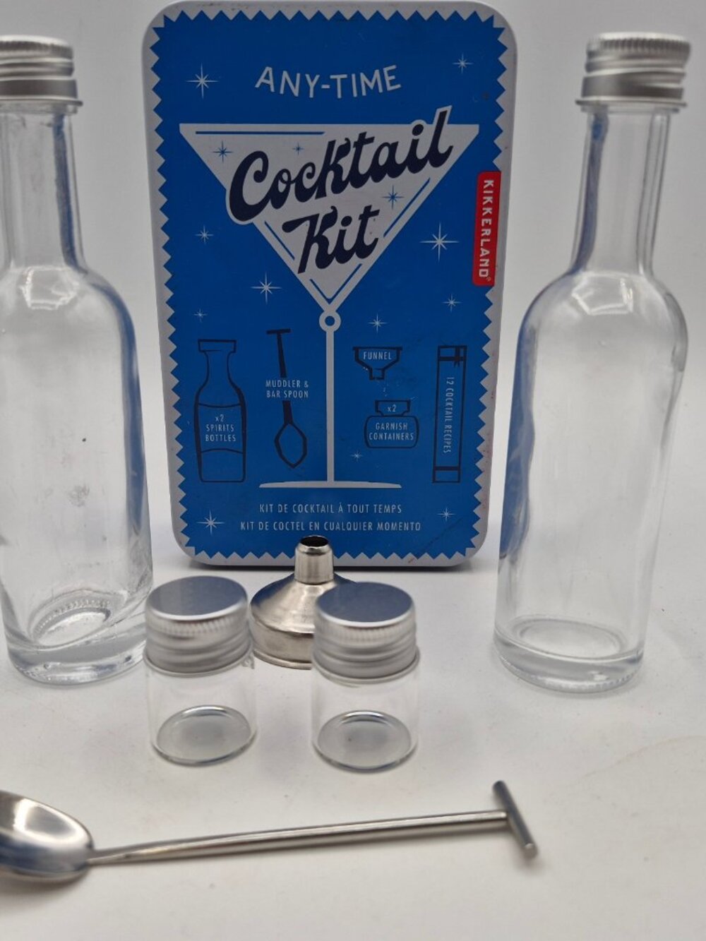 Kikkerland Any‑Time Cocktail Kit – Travel Bar Set